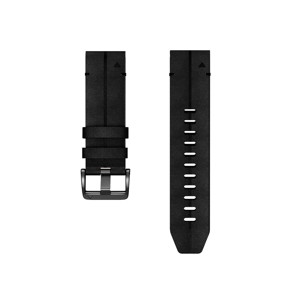 Quick-Fit rem | 22mm (ægte læder & titanium) - 2 farver