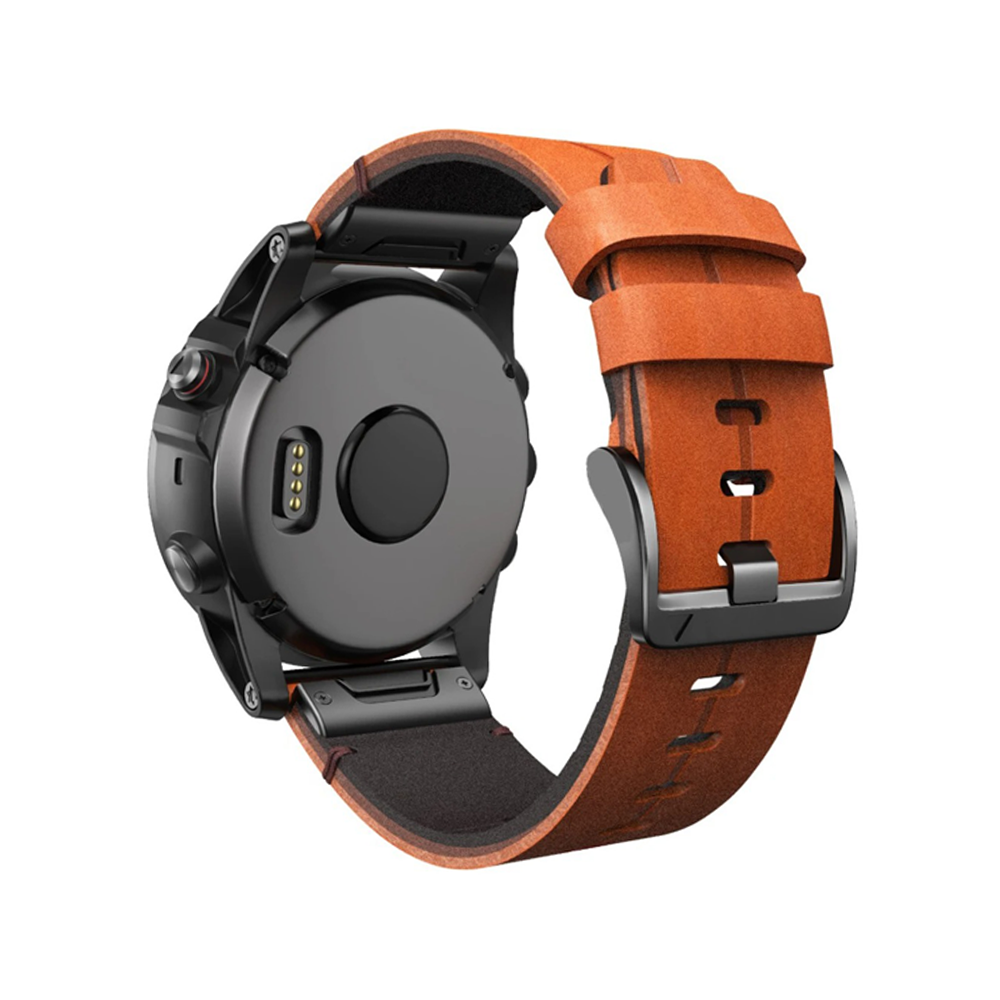 Quick-Fit rem | 26mm (ægte læder & titanium) - 2 farver