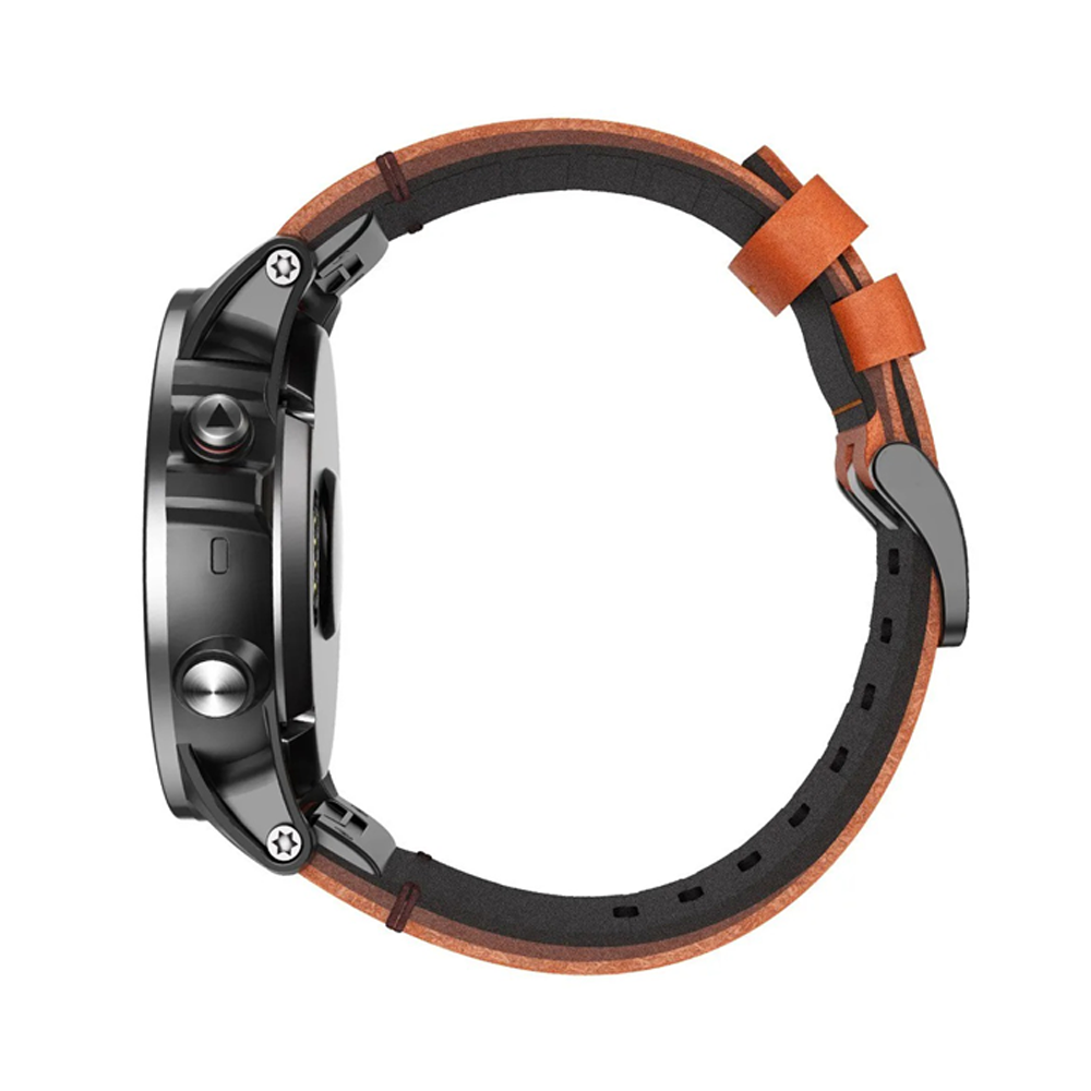 Quick-Fit rem | 26mm (ægte læder & titanium) - 2 farver